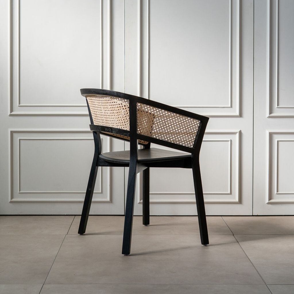 Bucket Rattan Chair Brown / バケットラタンチェア ブラック K01639W2