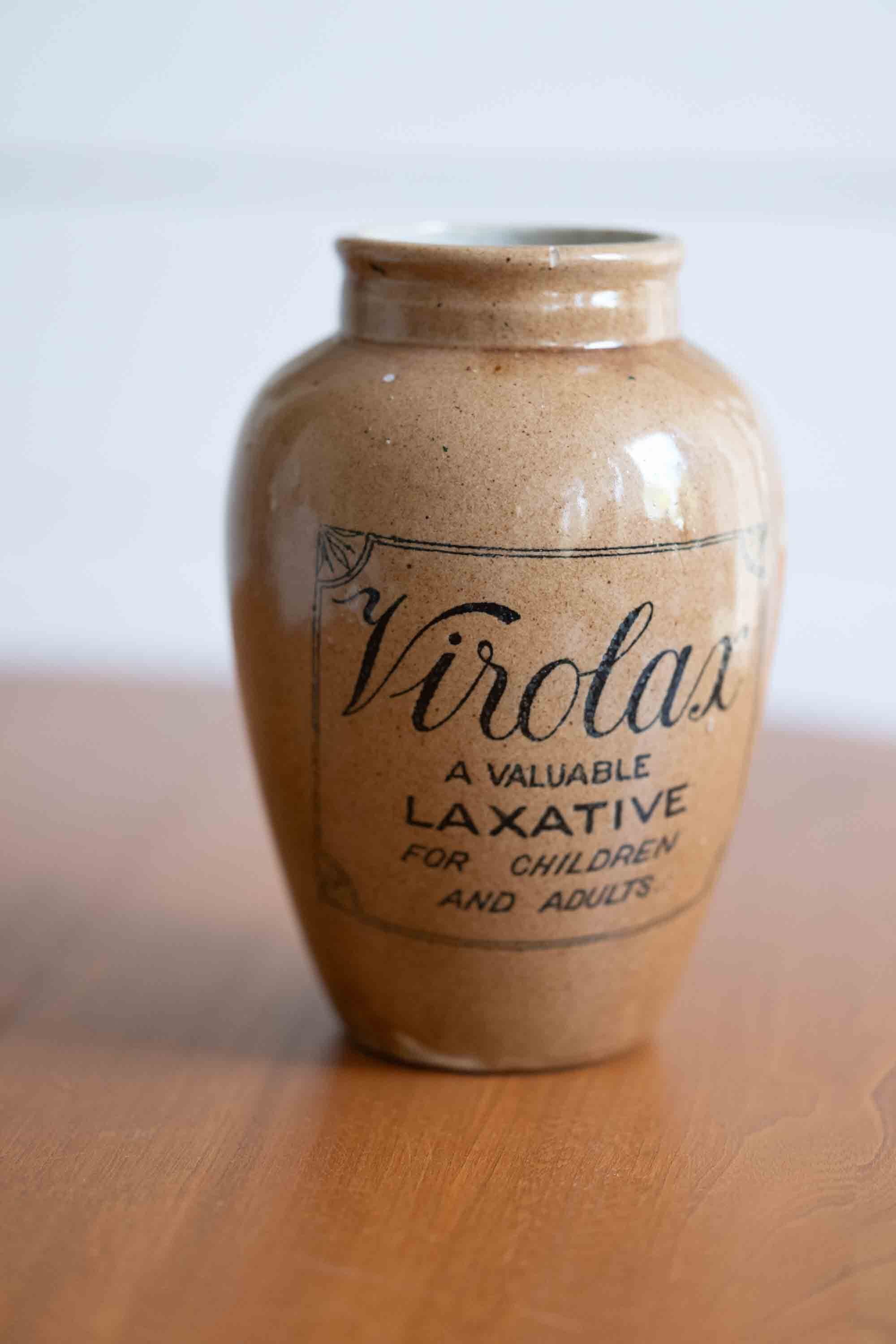 Virolax  JAR  特大！陶器ボトル　1900年前後の英国製　