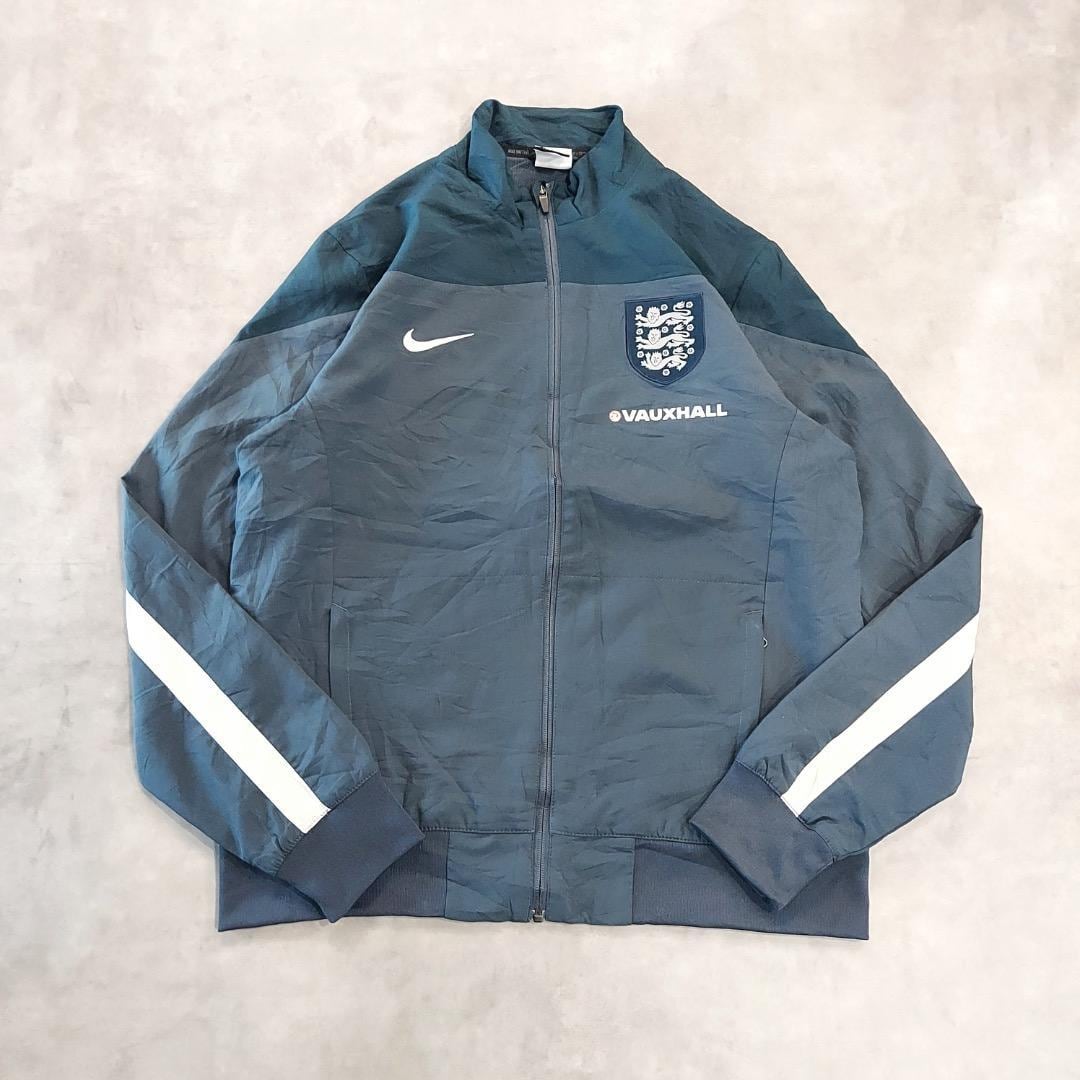 ナイキ イングランド代表 ナイロンジャケット サッカー 古着 M 紺 16846