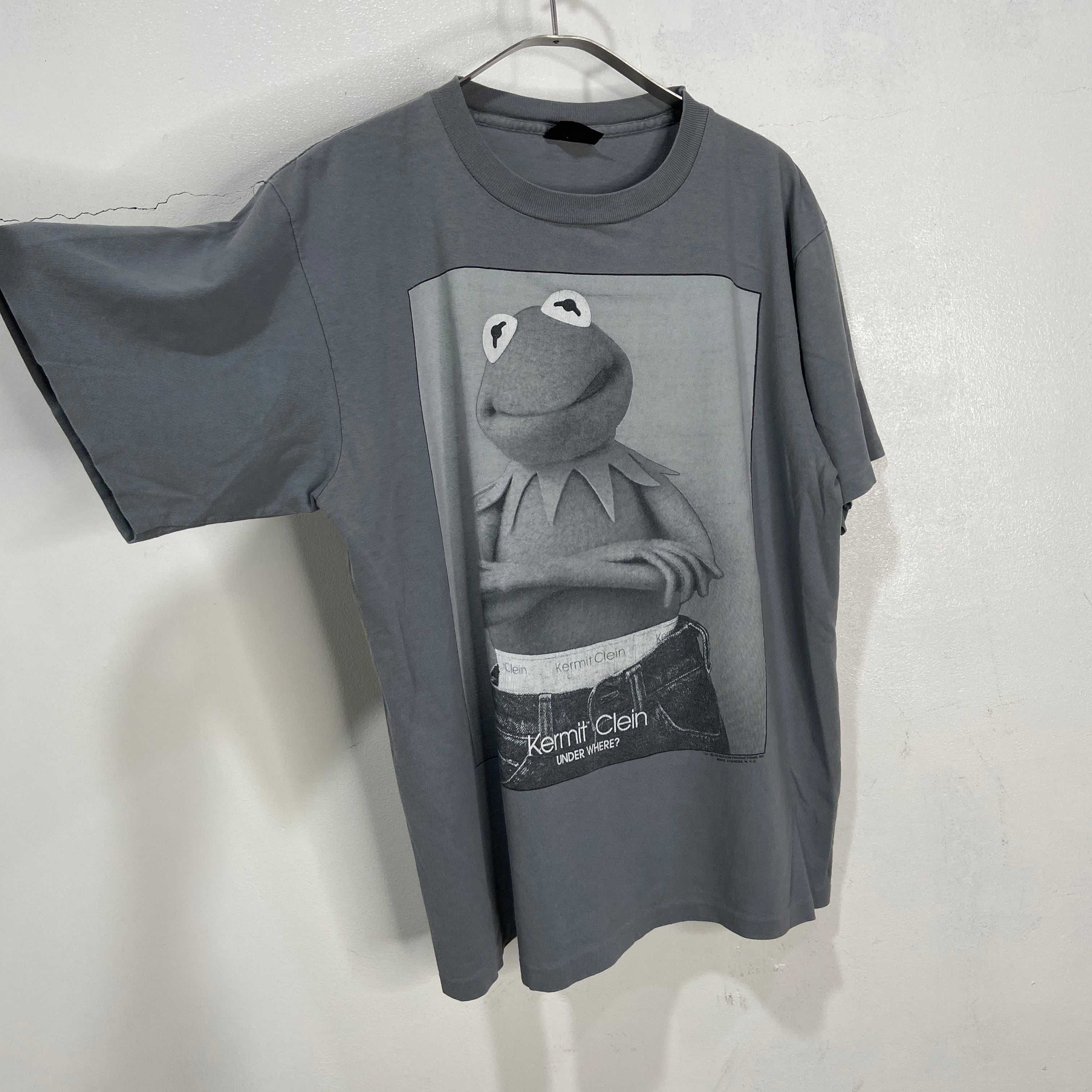 90 カーミット パロディプリントTシャツ カルバンクライン USA製 CK 