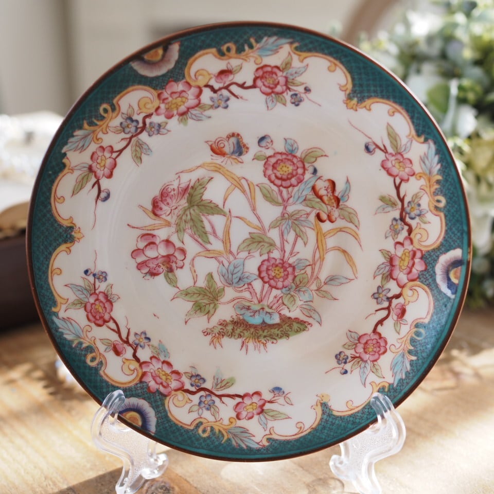 希少フランスアンティーク サルグミンヌ ミントン215 ソーサー F2