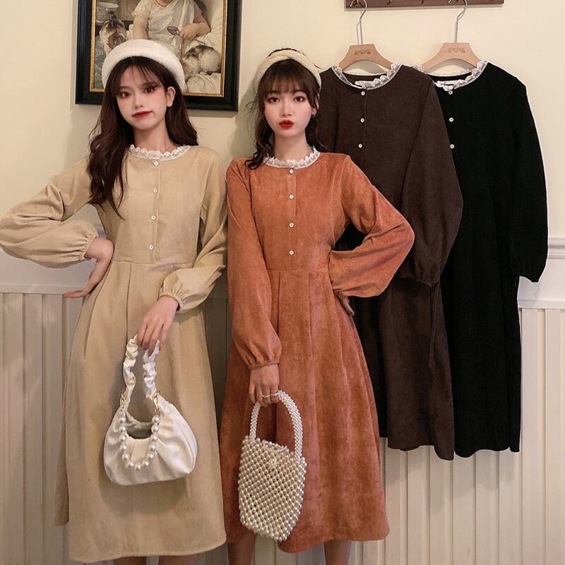 スプリングドレス コーデュロイ 春物 スーパーモール23716324452