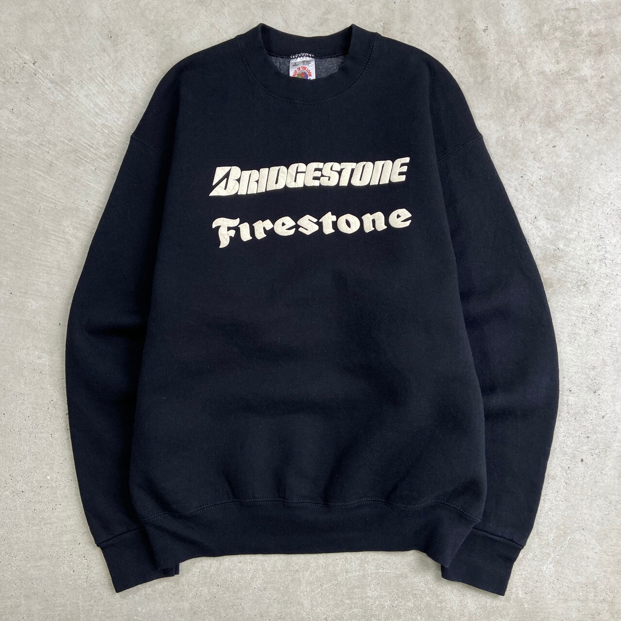 90年代 USA製 BRIDGESTONE スウェットシャツ 企業ロゴプリント メンズ 