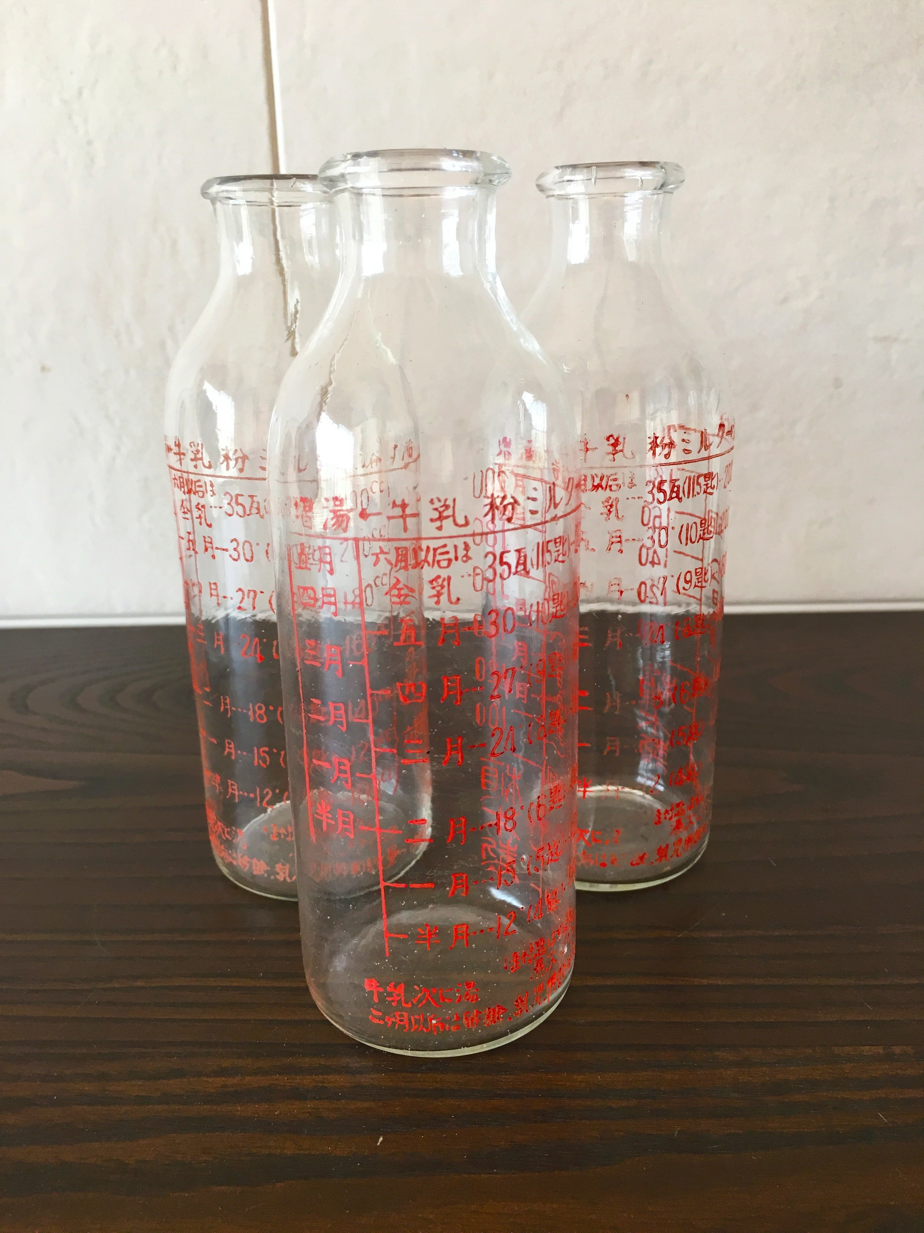 昭和レトロ 植木製 ガラス 哺乳瓶 | レトロ雑貨 チェリッシュ