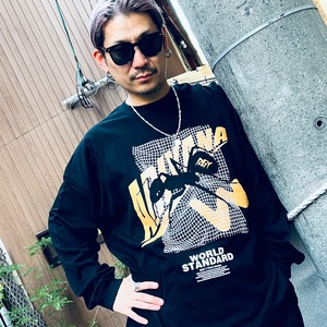 WORLD STANDARD×BGYコラボ / クルーネックレコードプリントロンT / WSHT-122