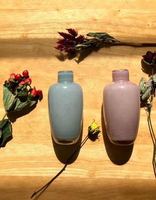 【即納】ミルキーガラスフラワーベース　SHE1516204