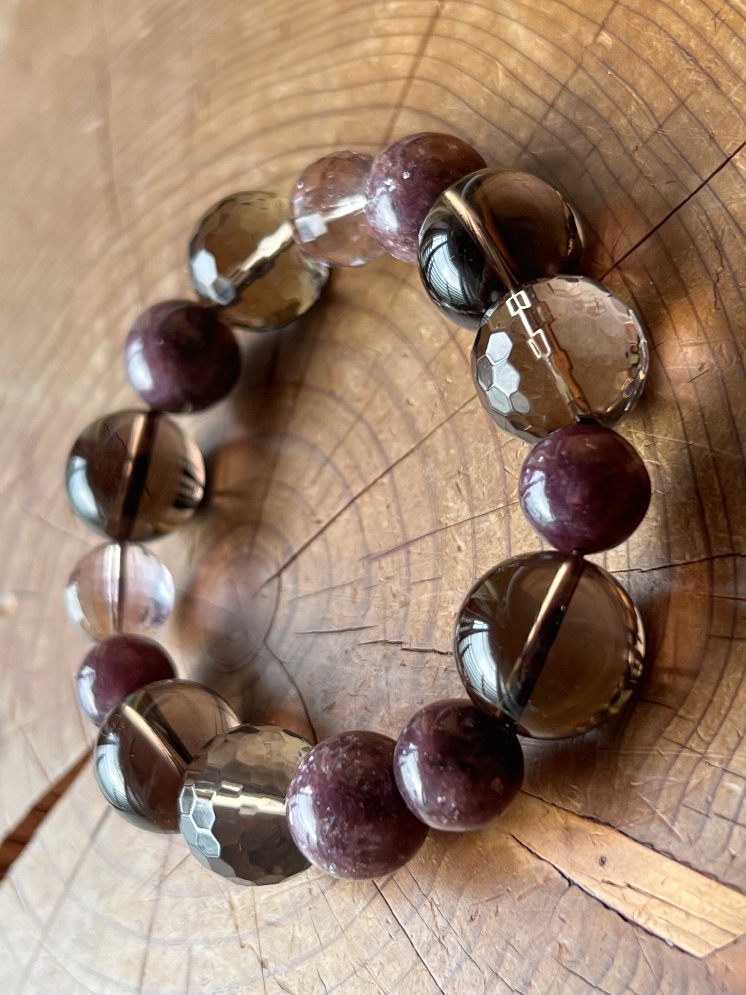 お土産と褒美 C【続編】秋Special 【漠たる不安を手放す】スモーキーミックスブレスレット