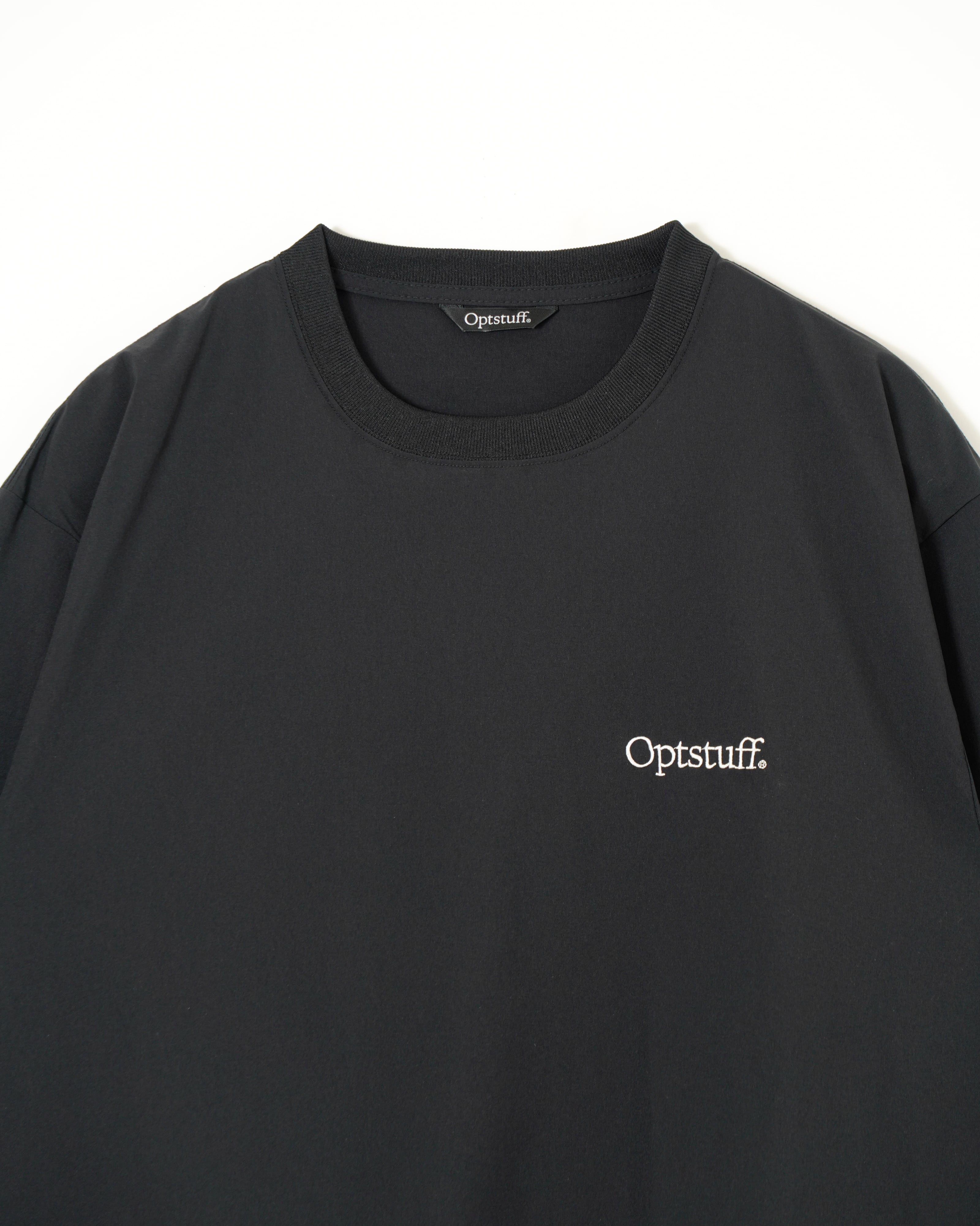 OPTSTUFF] DRAWSTRING NYLON LONG-SLEEVE T (BLACK) | OPTSTUFF