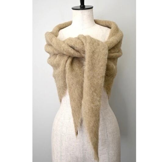 30%OFF!!【即納】Lady's モヘアタッチトライアングルスカーフ | kikito