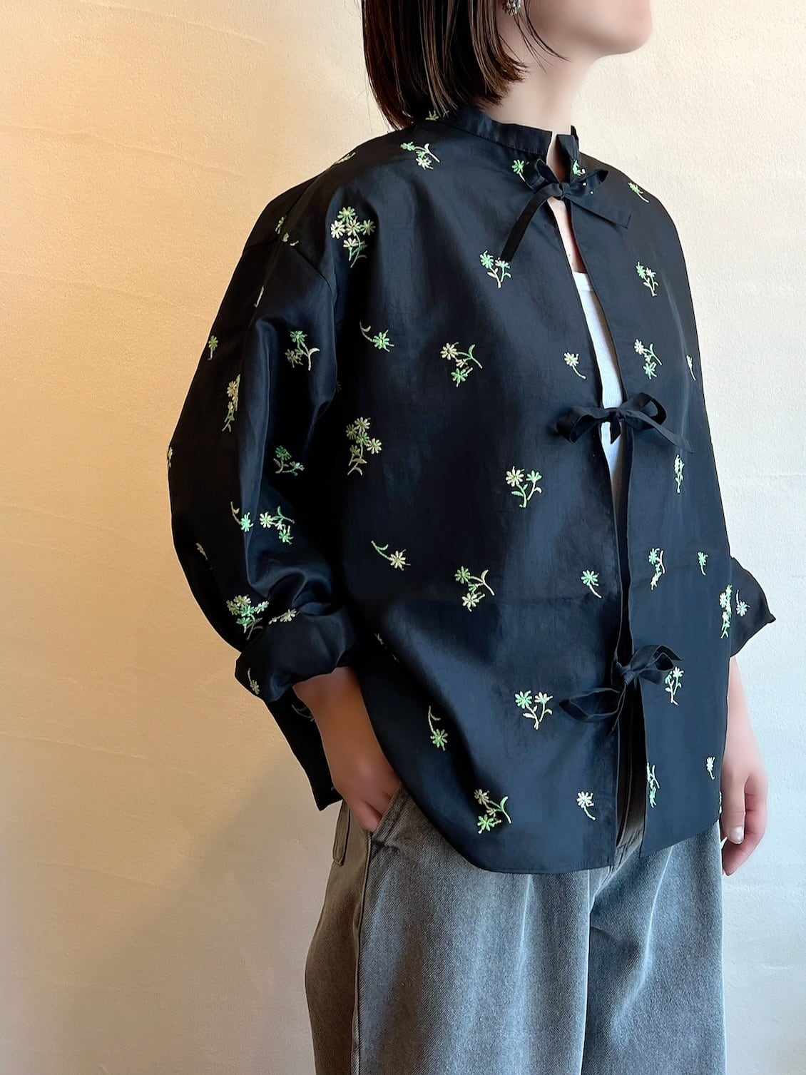 MEYAME / フラワー刺繍ブラウス | anouk