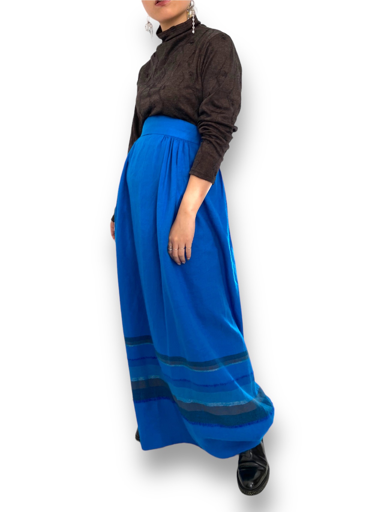 Hand woven long skirt