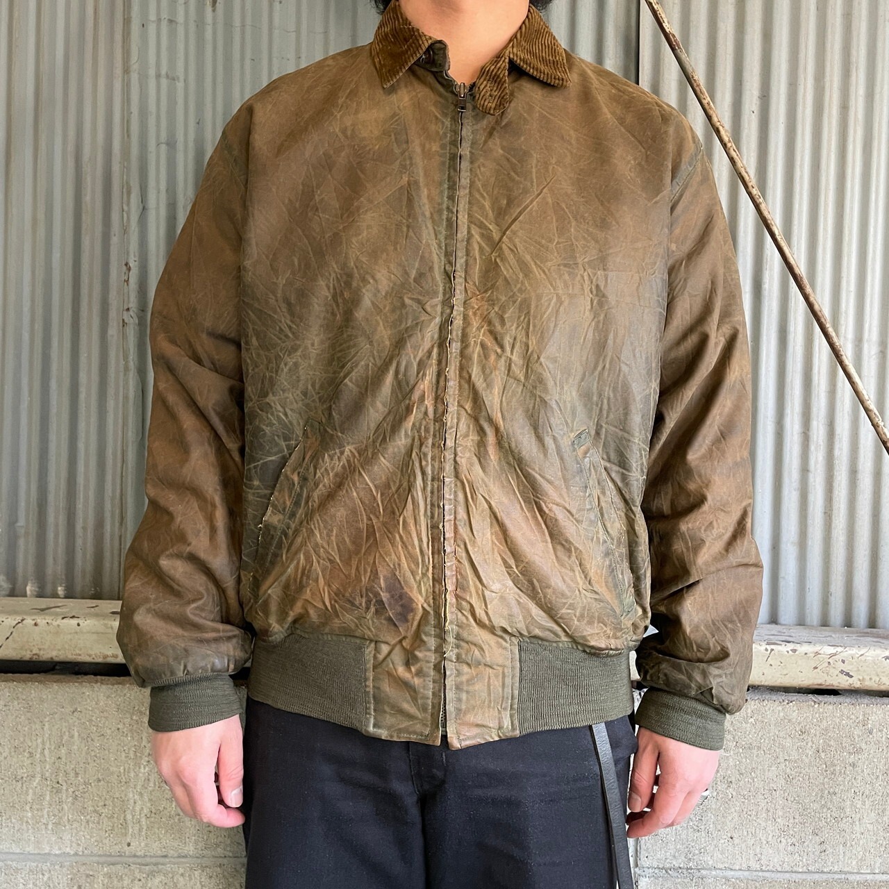 80〜90年代 USA製 ポロバイラルフローレン オイルドジャケット 