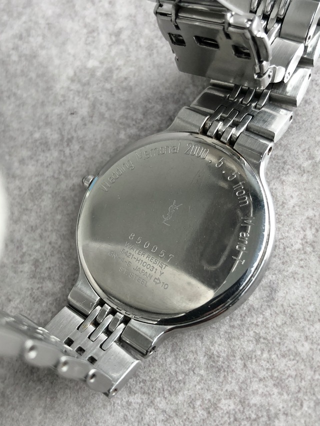Yves Saint Laurent イヴ・サンローラン 腕時計 シルバー YSL ステンレススチール vintage ヴィンテージ オールド rshuab