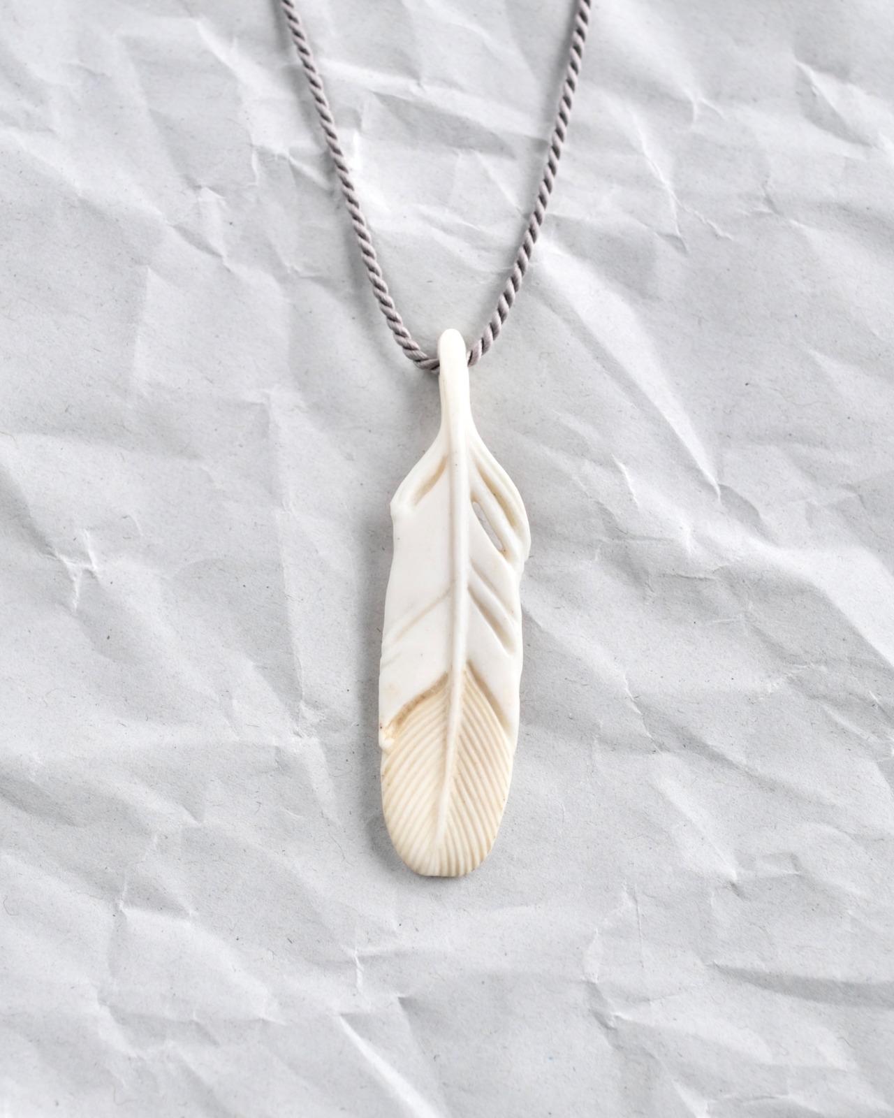 Hand Carved Antler Pendant (M)   |  013