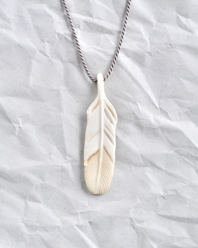 Hand Carved Antler Pendant (M)   |  013
