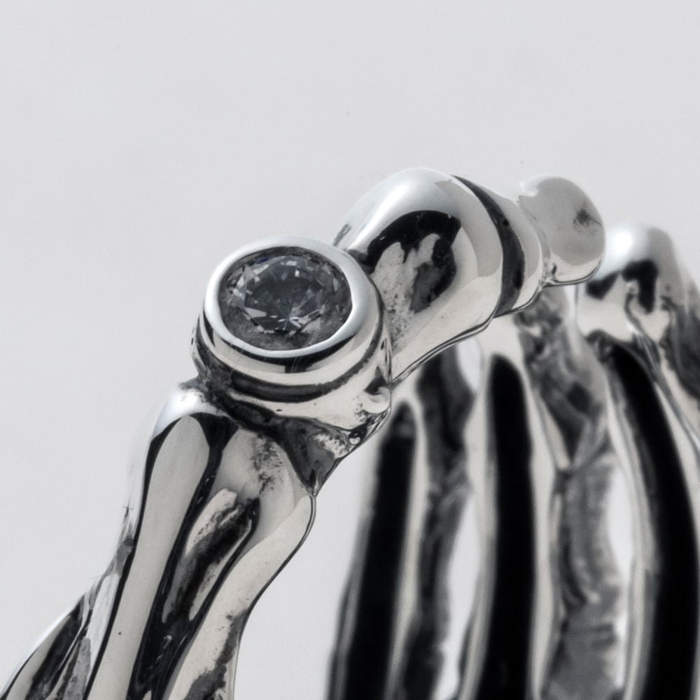 スカルハンドリング2 ACR0312 Skull hand ring II シルバー