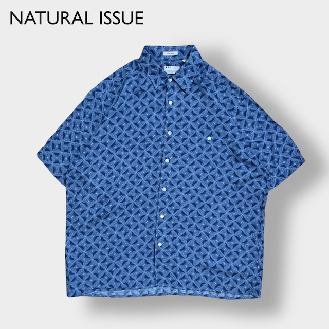 【NATURAL ISSUE】半袖 シャツ 柄シャツ オールパターン 総柄 柄物 レーヨン シルキータッチ US古着