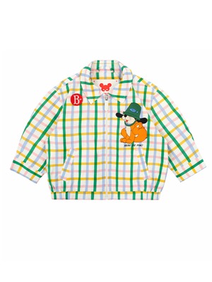 [BEBE DE PINO] Aggie baby multi check linen jacket 正規品 韓国ブランド 韓国ファッション 韓国代行 韓国通販 ベベドピノ bebedepino 日本 店舗 韓国 子供服