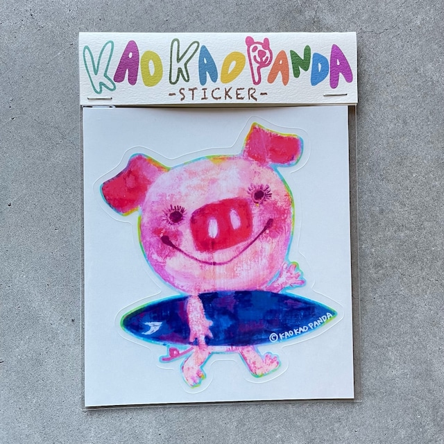 STICKER サーフブタ