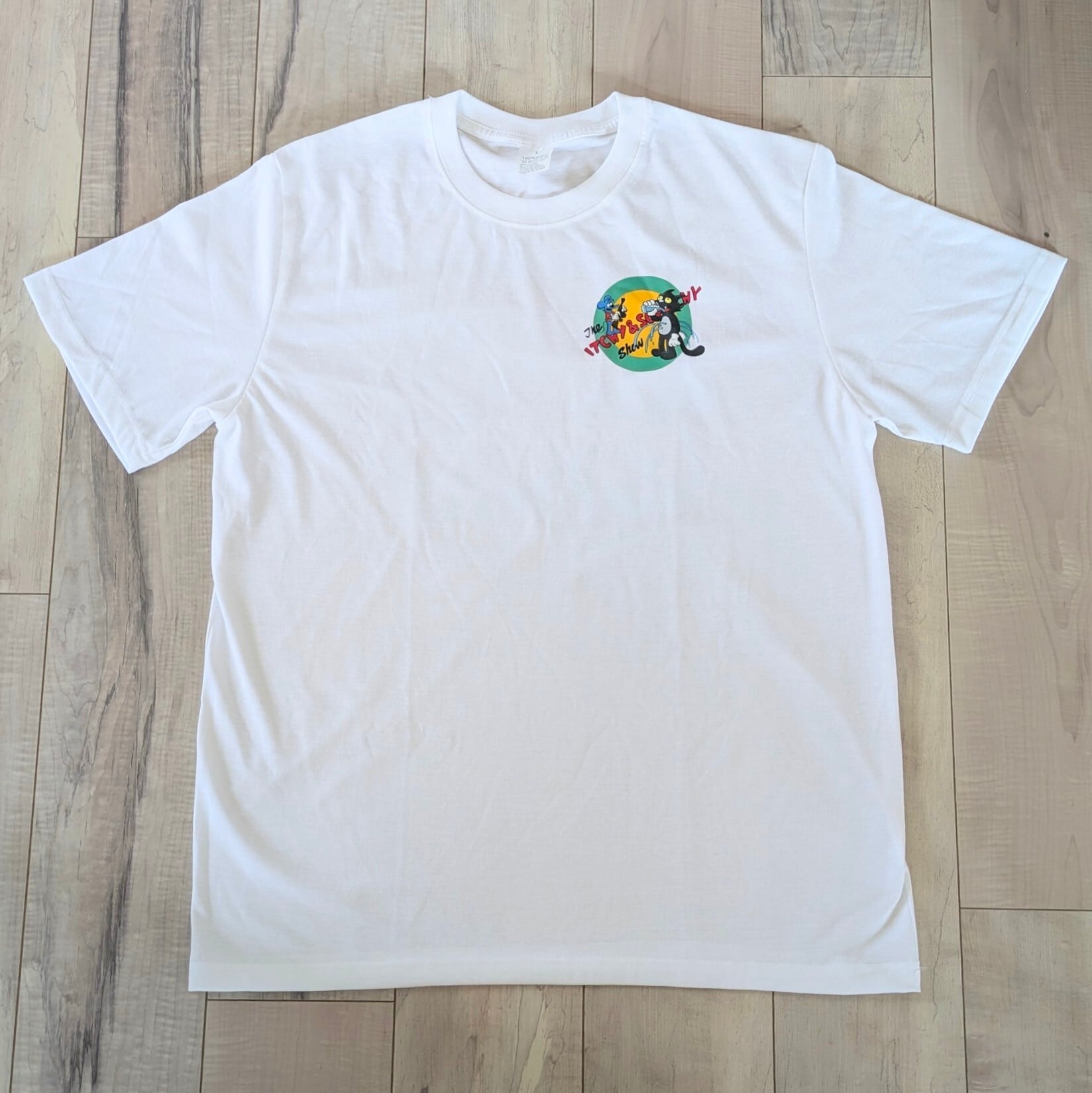【 The Simpsons( ザ・シンプソンズ ) 】『 The Itchy & Scratchy Show / イッチー&スクラッチー 』 「Treehouse of Horror」(ツリーハウス・オブ・ホラー)/ Tシャツ / WHITE〚アメリカン雑貨 アメトイ〛