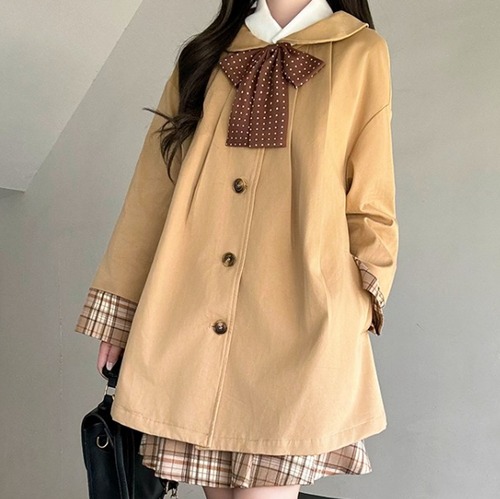ゆめかわ♡リボン付きアウター＆プリーツスカート　set110