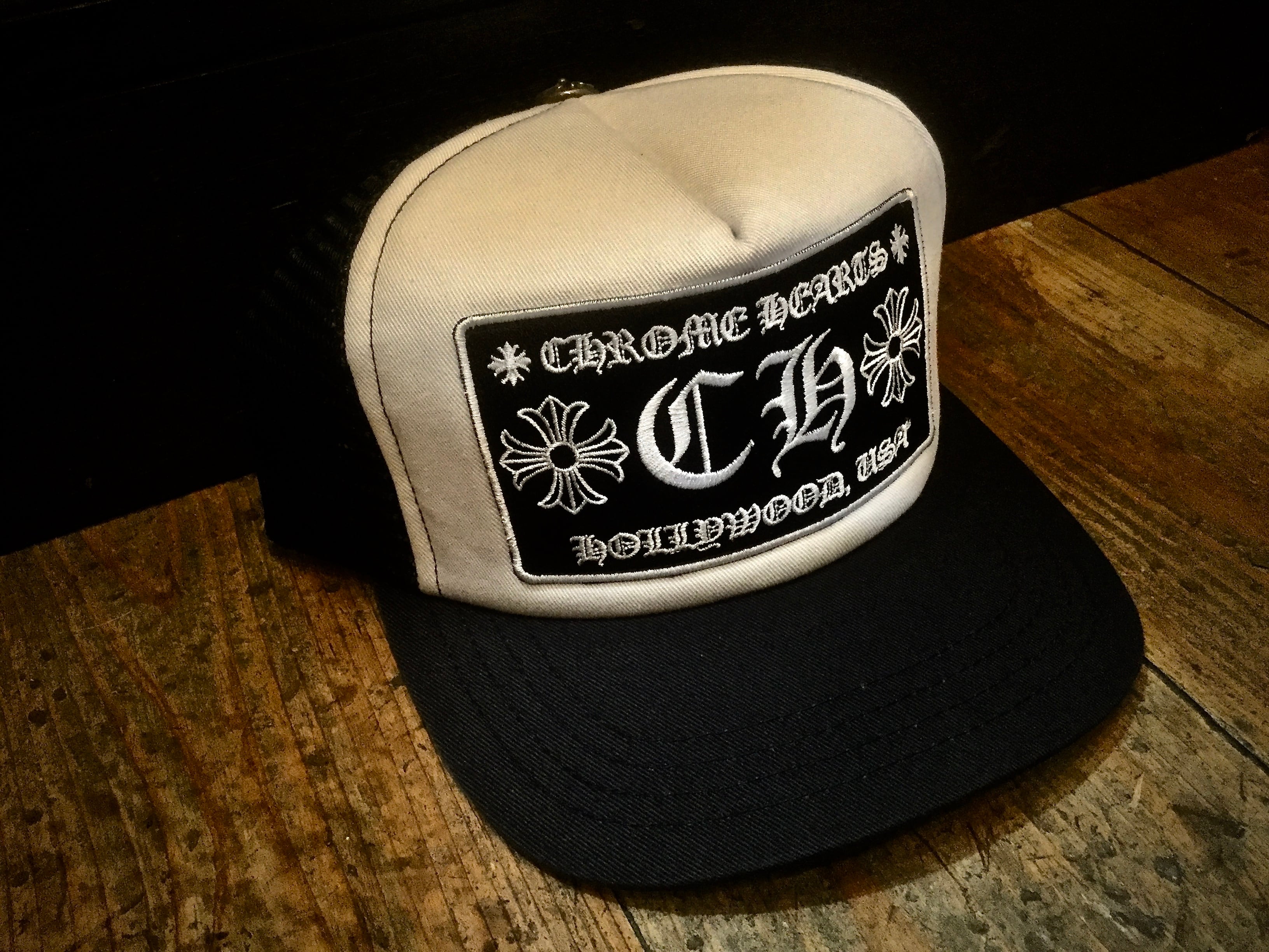 クロムハーツ TRUCKER CAP/コーデュロイトラッカー ダガー刺繍レザー 