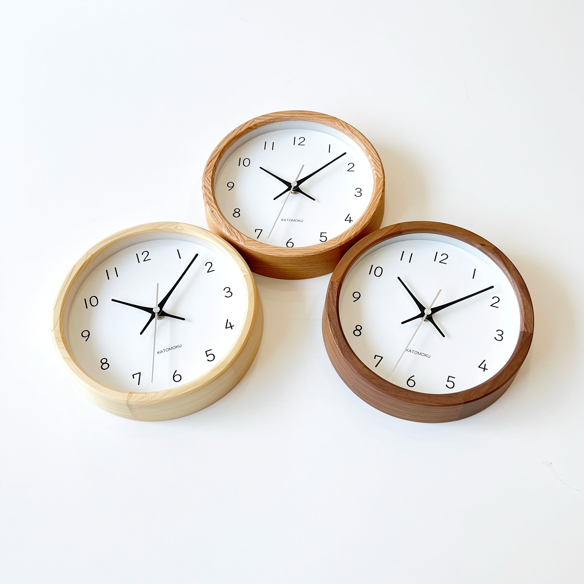 KATOMOKU muku clock 13 ヒノキ km-130HI 掛け時計 | 加藤木工株式会社