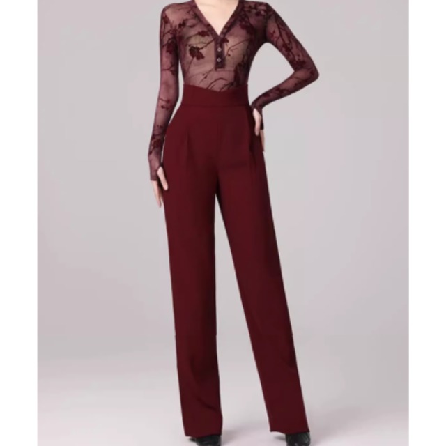 エレガントハイウエストワイドパンツ ds0825