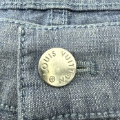 【LOUIS VUITTON】ルイ・ヴィトン "LV Logo Embroidered Chambray" デニムパンツ