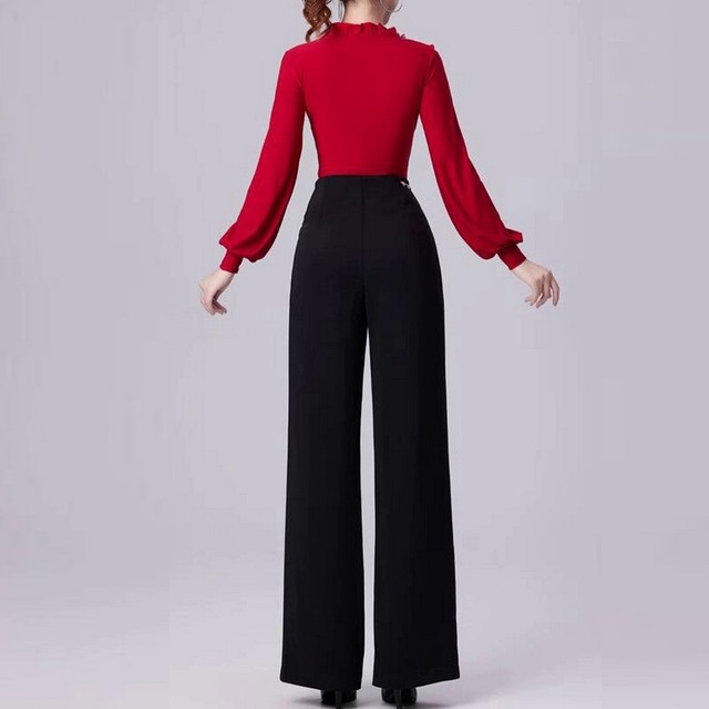 フリルエレガントダンストップス (レオタードタイプもあり) ds0930