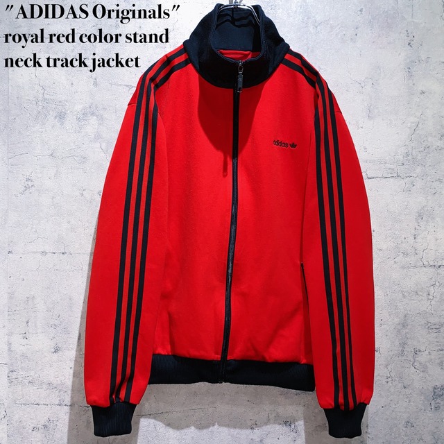 "ADIDAS Originals"royal red color stand neck track jacket