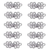 10個チャイナボタンチに適しているャイナボタン ワンピースチャイナボタン 手芸チャイナボタントップスシャツレディースチャイナDIYハンドクラフト 衣類装飾民族衣装 シルバー