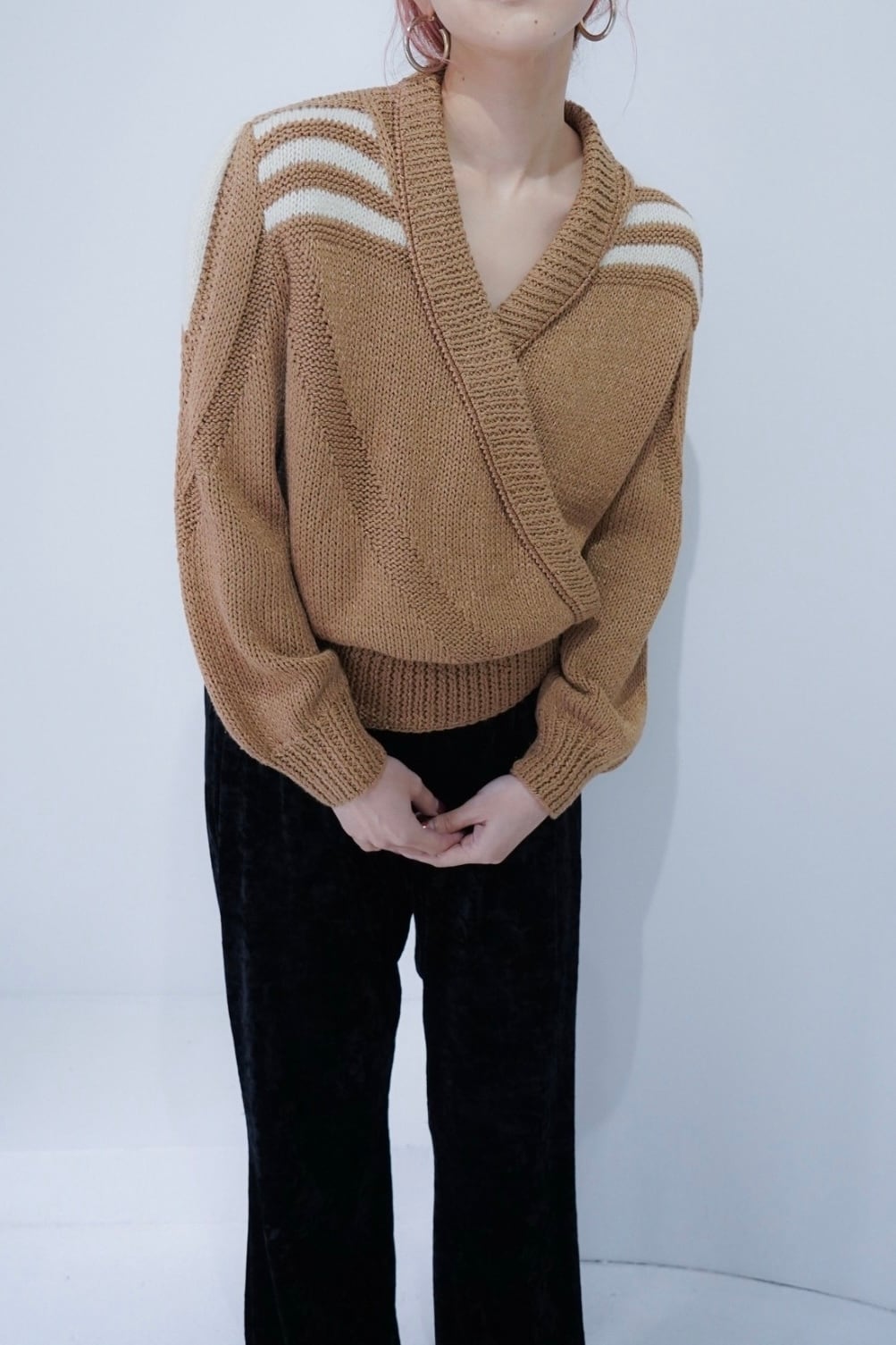 shawl collar knit