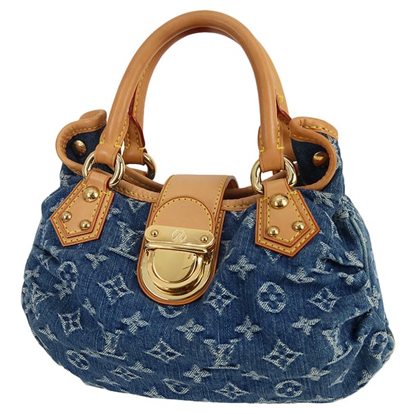 Used LOUIS VUITTON ルイヴィトン ハンドバッグ プリ―ティ M95020 モノグラムデニム ブルー 中古美品