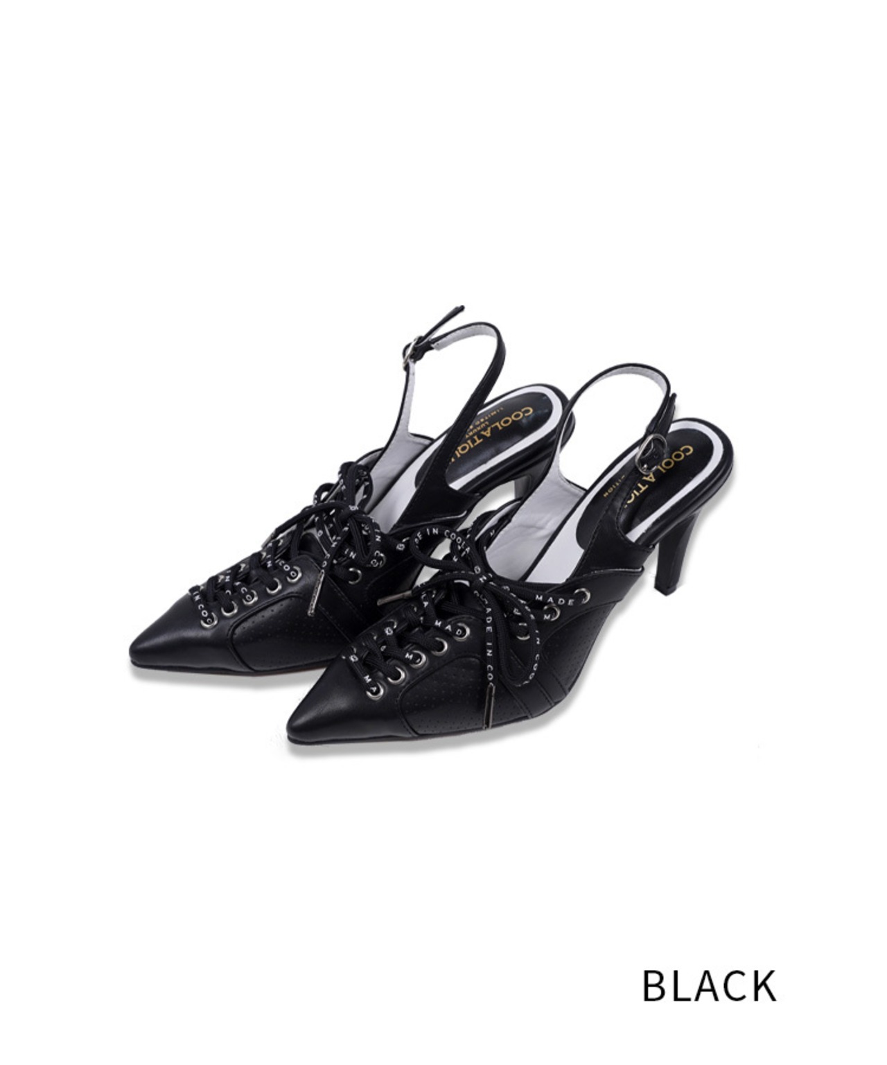 COOLAロゴスピンドルハイヒール (BLACK)　CQ-45516