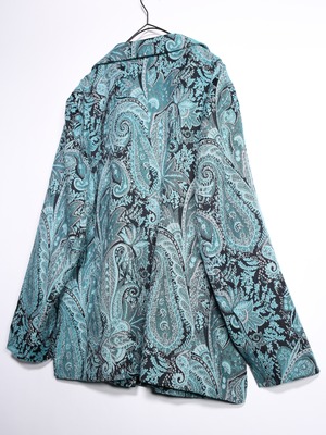 mint coloring paisley pattern easy tailored jacquard jacket