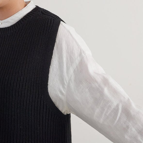 HEAVENLY リネンベスト HEAVENLY (ヘブンリー) | COTTON WOOL LINEN MIX KNIT VEST (ivory