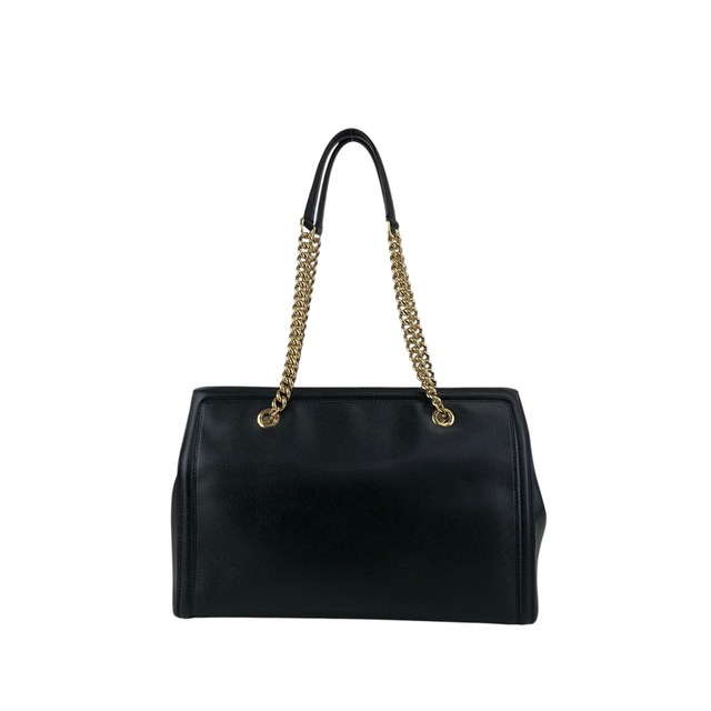 Salvatore Ferragamo サルヴァトーレ フェラガモ ハンドバッグ ブラック ヴァラ レザー チェーンショルダー vintage ヴィンテージ オールド 3bmif6