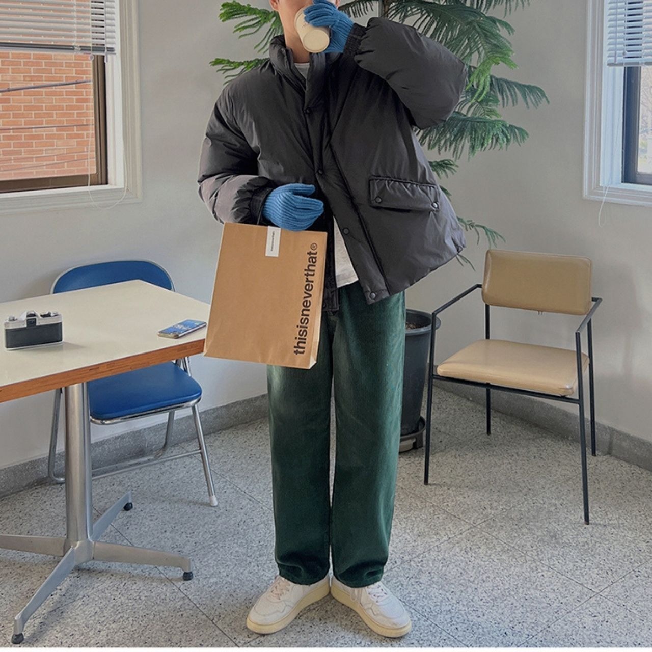 ハイエンドスタンドカラーコットンブルゾン　1009