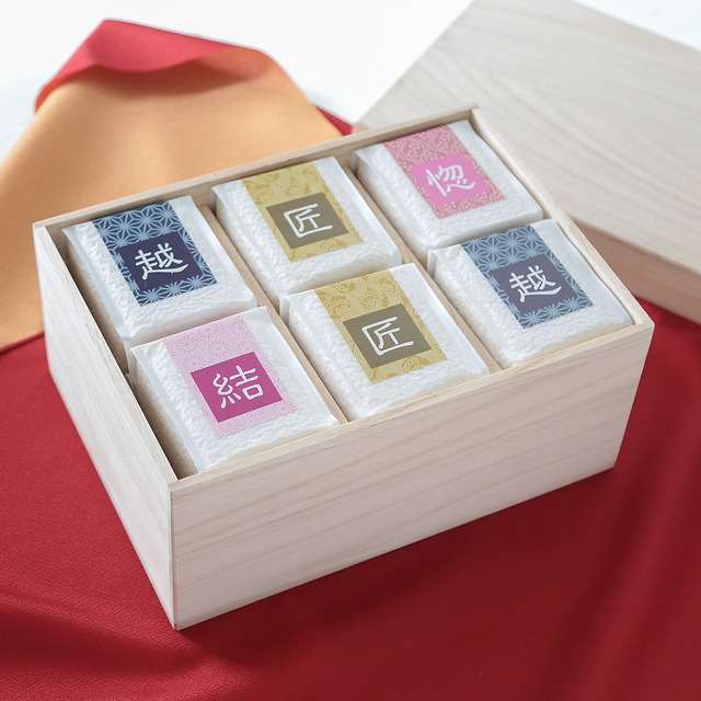 《真空パック》キューブタイプ　450g（3合）×12個（桐箱入）7年産