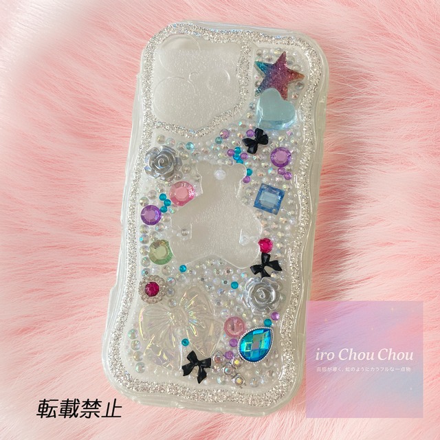 iPhoneケースデコ電 no.41】1点物 iPhone7/8ケース デコ電 handmade デコスマホ | iro Chou