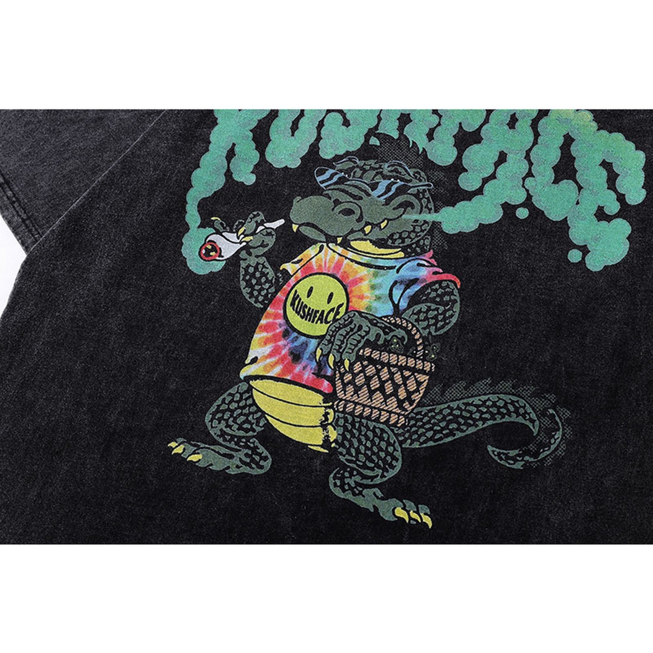 VINTAGE ストリート スモークリング クロコダイル Tシャツ T858