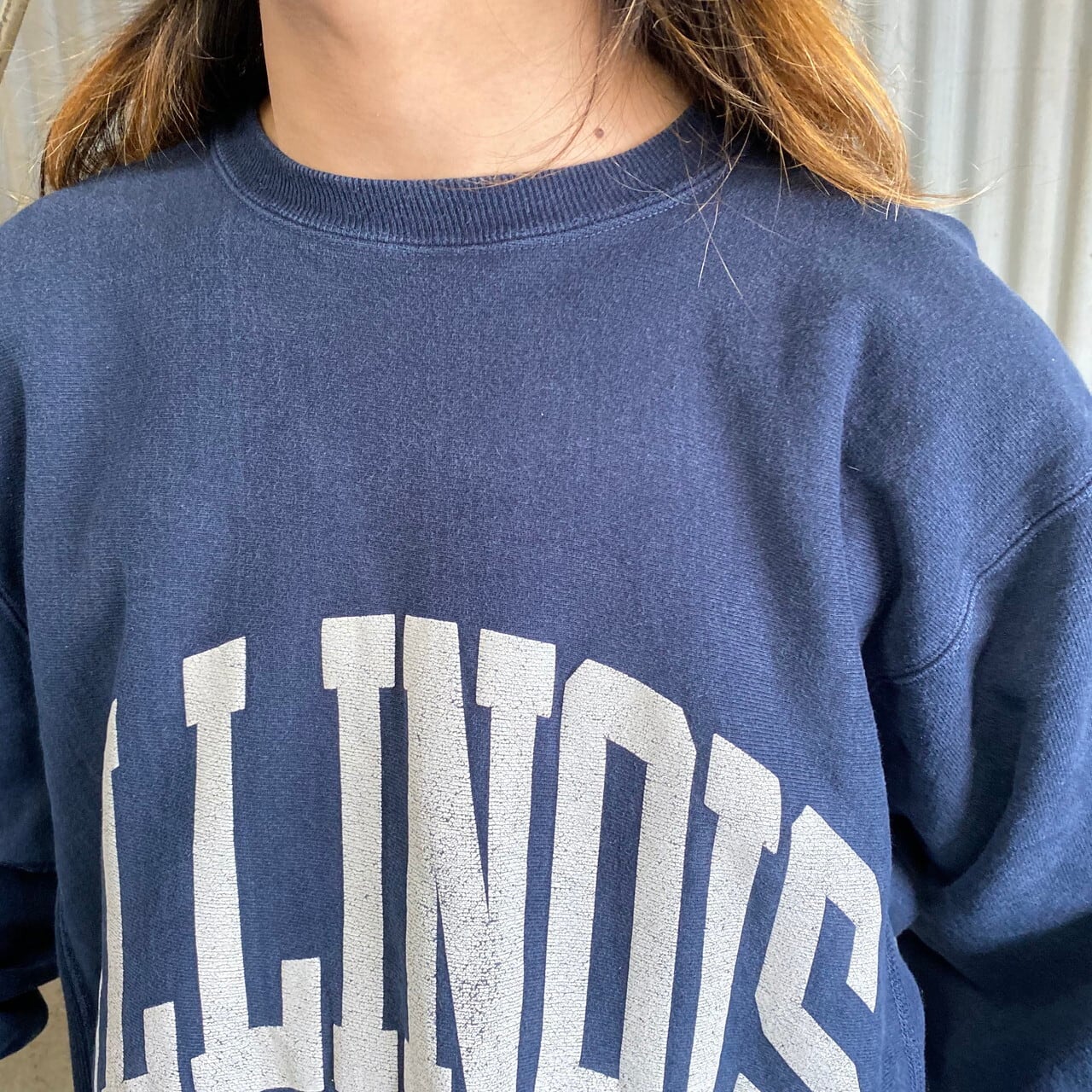 90年代 チャンピオン 刺繍タグ カレッジ リバースウィーブ メンズXL 古着 ILLINOIS Champion REVERSE WEAVE 90S  ビンテージ ヴィンテージ スウェット トレーナー ネイビー【スウェット】【VTG】 | cave 古着屋【公式】古着通販サイト