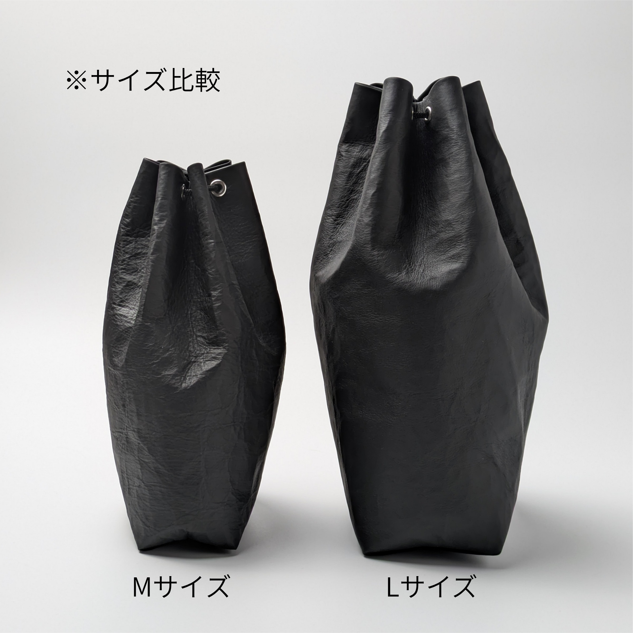 ダイニーマ革巾着 L black | keel