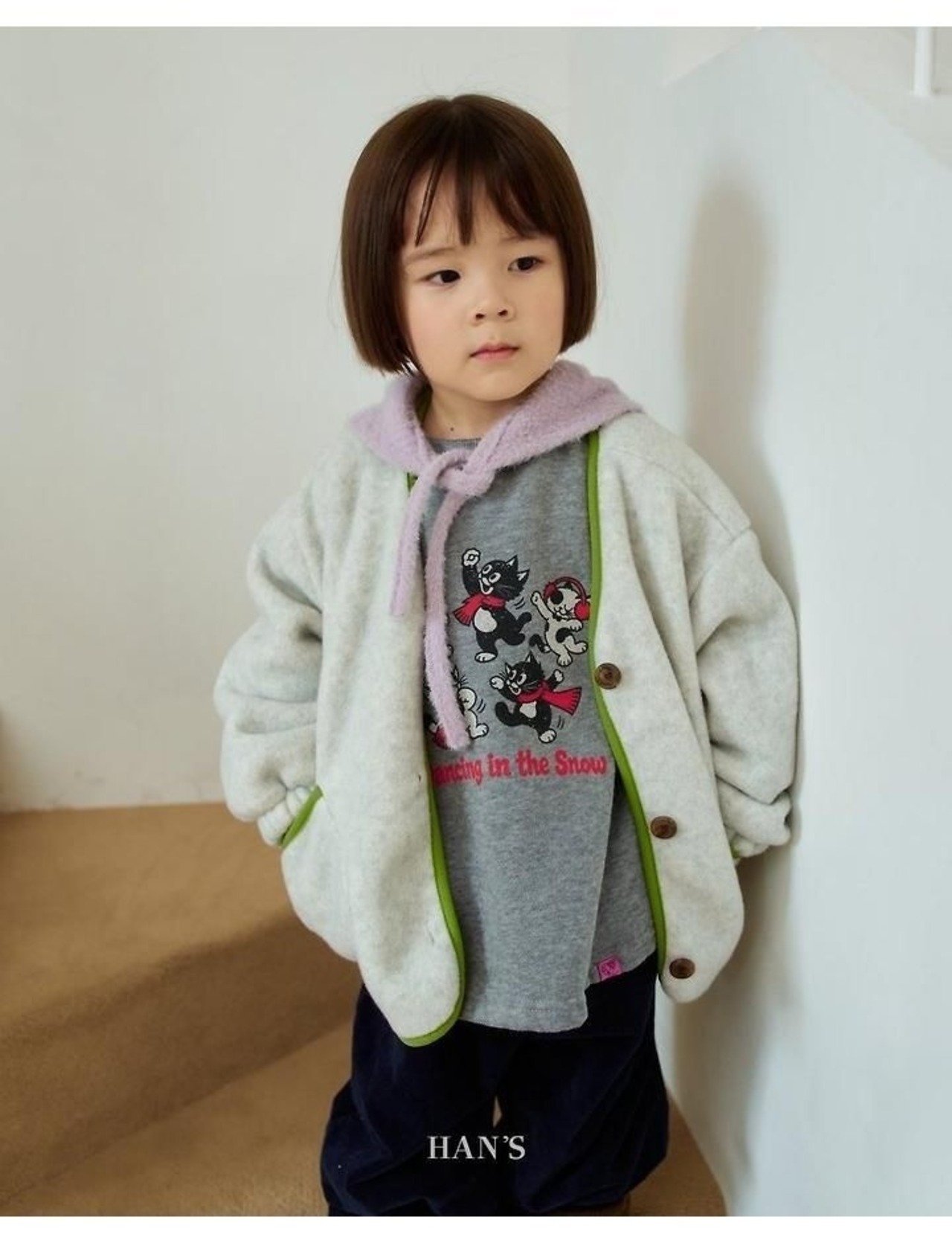 ハンス / Hans / ぽかぽかジャンパー / 韓国子供服 / キッズ / 26winter〖取寄〗*XXS~JS*