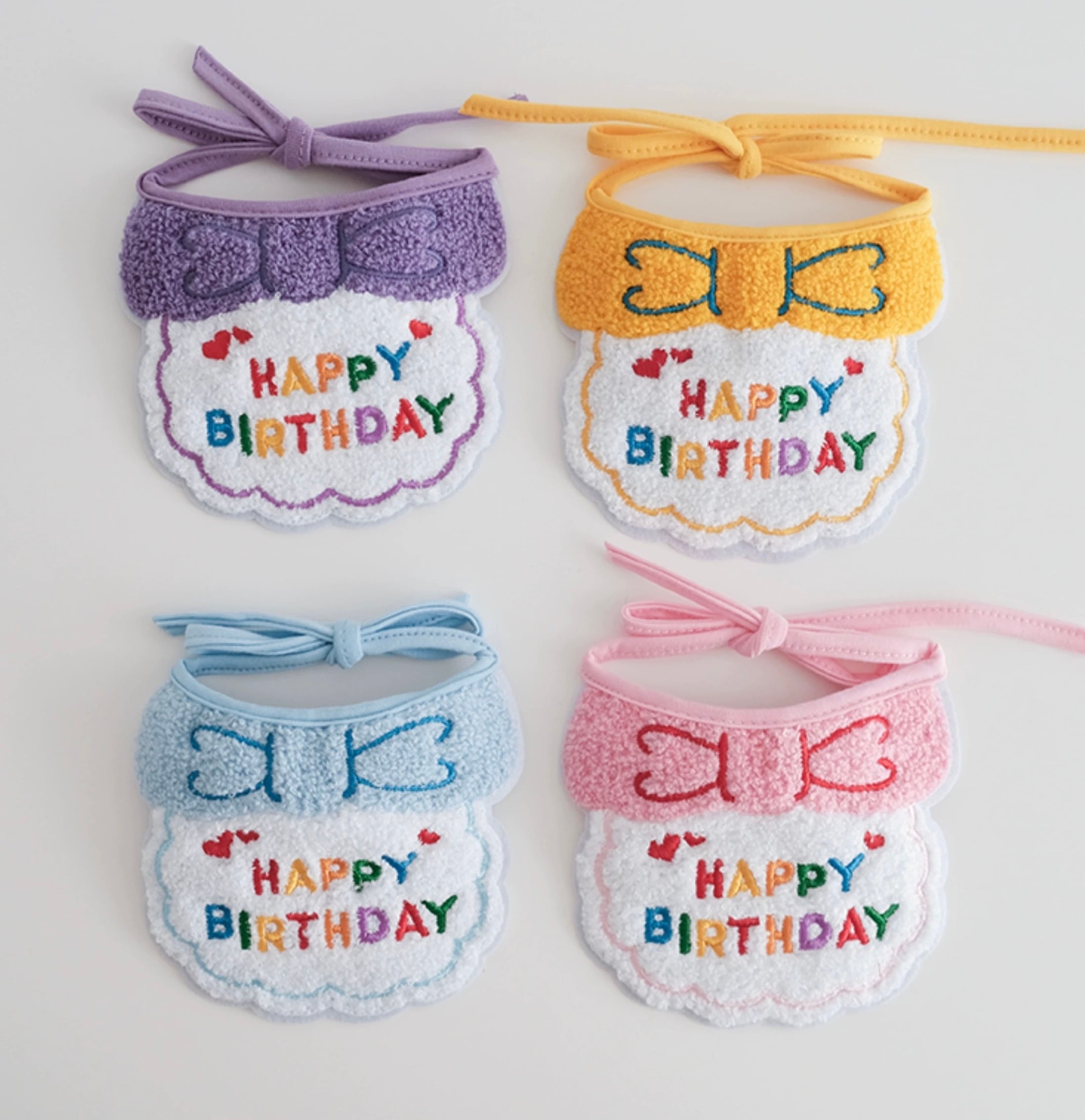HappyBirthDay リボンエプロン＆帽子セット 猫 誕生日 すたい