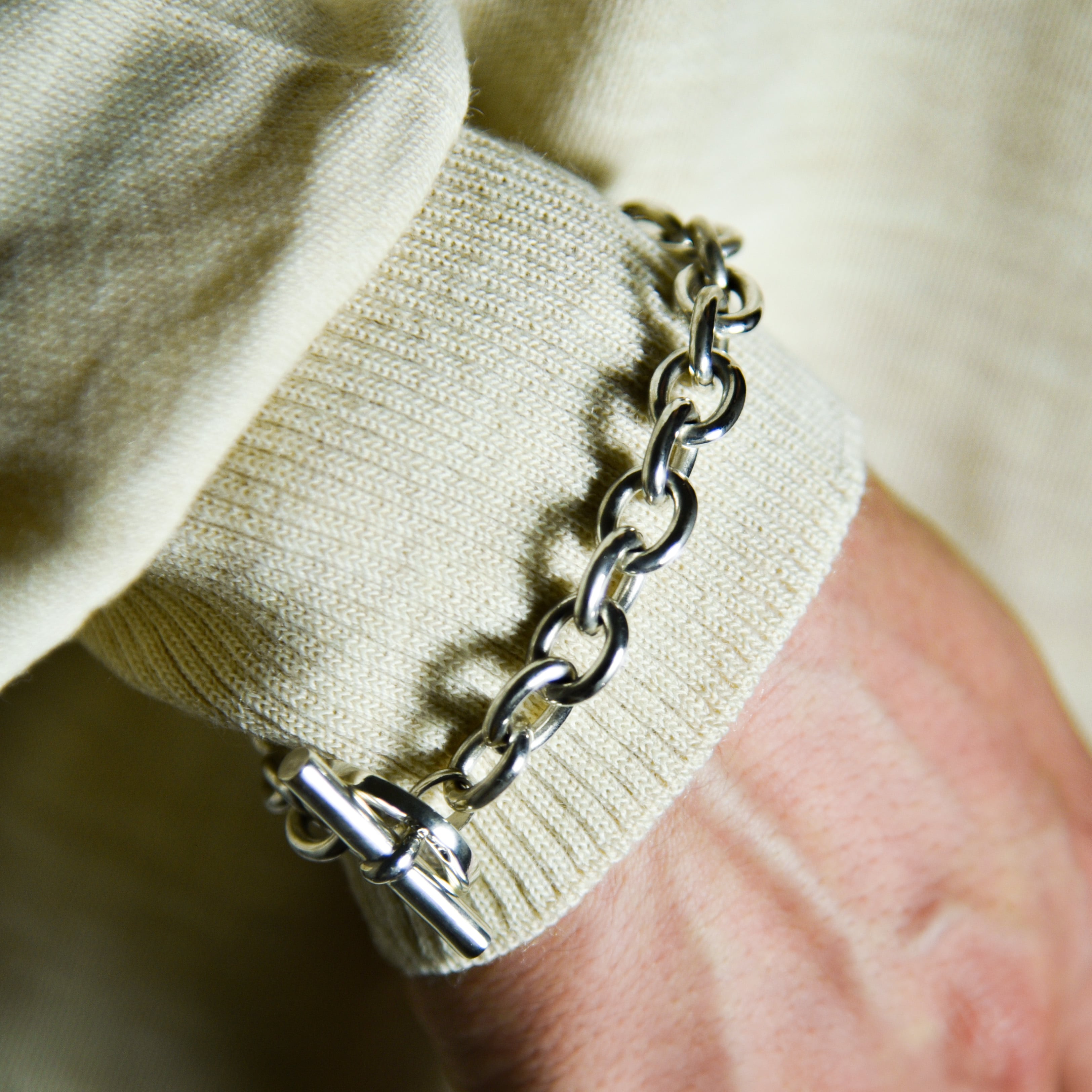 intch."Ellipse" Starring Silver Chain Bracelet / インチ エリプス