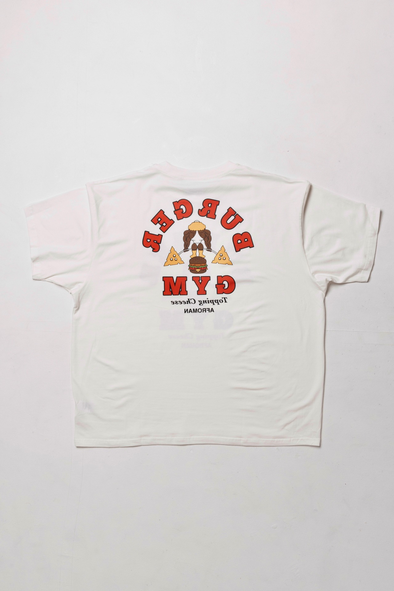 バーガージムTシャツ　ホワイト2