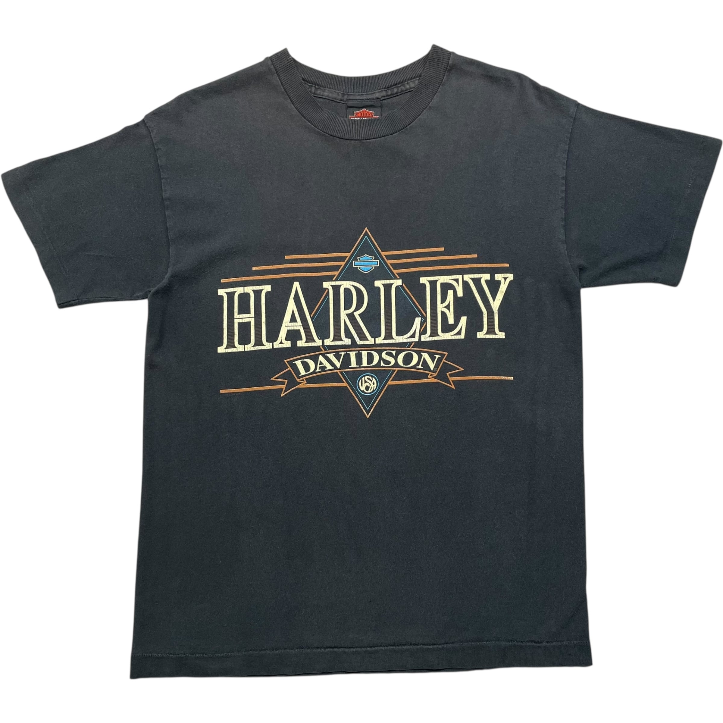 《M》Harley-Davidson ハーレーダビッドソン Tシャツ 両面プリント ブラックベア シングルステッチ ブラック USA製 90年代 vintage no.7326