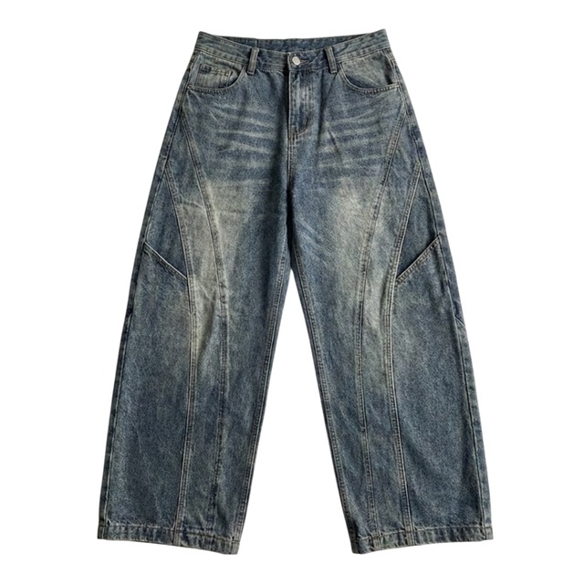 Millefeuille design denim pants 0013